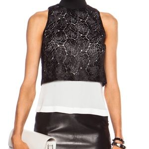 New With Tag A.L.C. Lace top with silk underlay